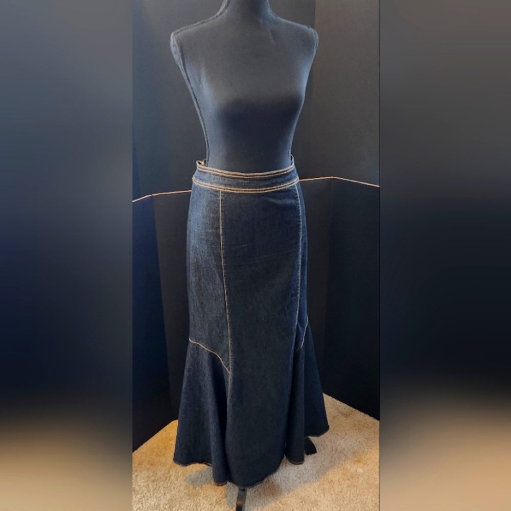 Ankle length Jean Skirt